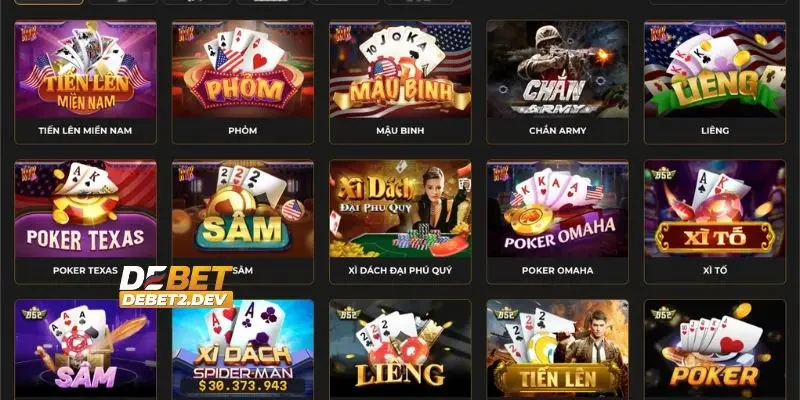 Điểm danh những siêu phẩm độc đáo tại sảnh Casino Debet
